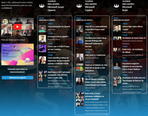 Trilha Microsoft no TDC Innovation 2023